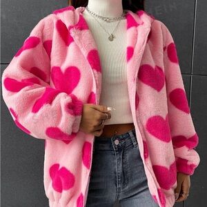 Valentines Heart Fur Jacket
